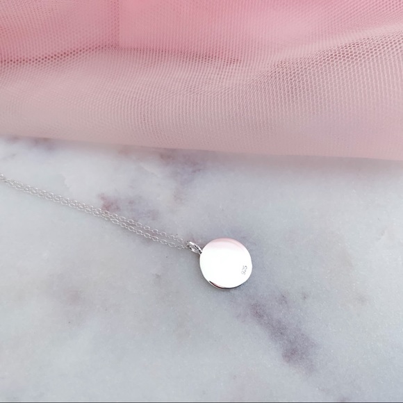 925 SS Good Vibes disc charm necklace - Picture 5 of 8